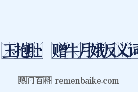 玉抱肚·赠牛月娥反义词是什么意思的图片